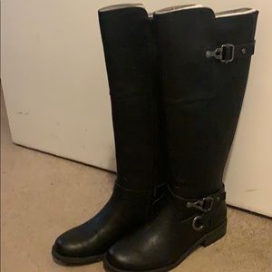 Tall black riding boots G by Guess.